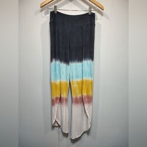 Jala Ombré Tie Dye Yoga Pants Tulip Hem Stretchy Comfy
